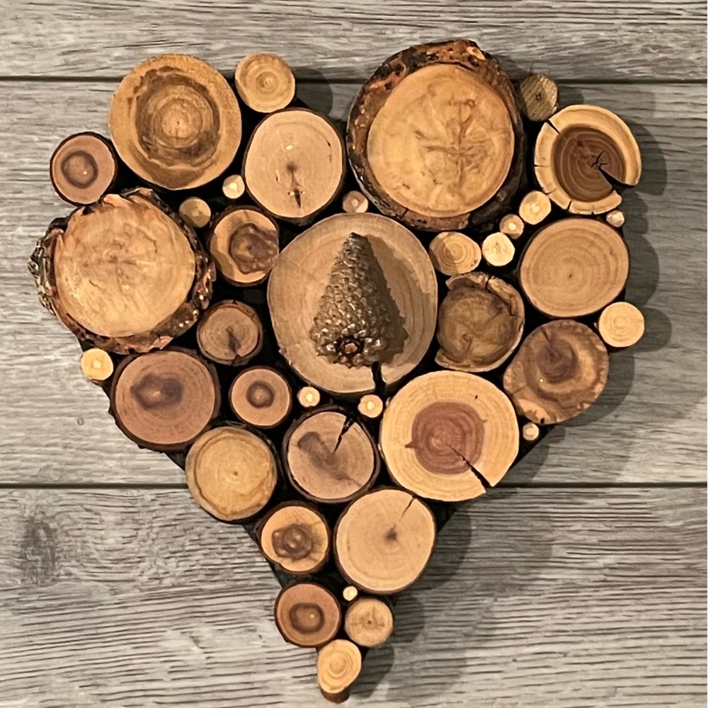 Valentines Gift! Hanging Handmade, beautiful wood slice rustic heart